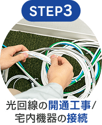 STEP3 光回線の開通工事/宅内機器の接続