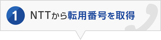 1.NTTから転用番号を取得