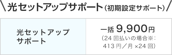 光セットアップサポート(初期設定サポート)